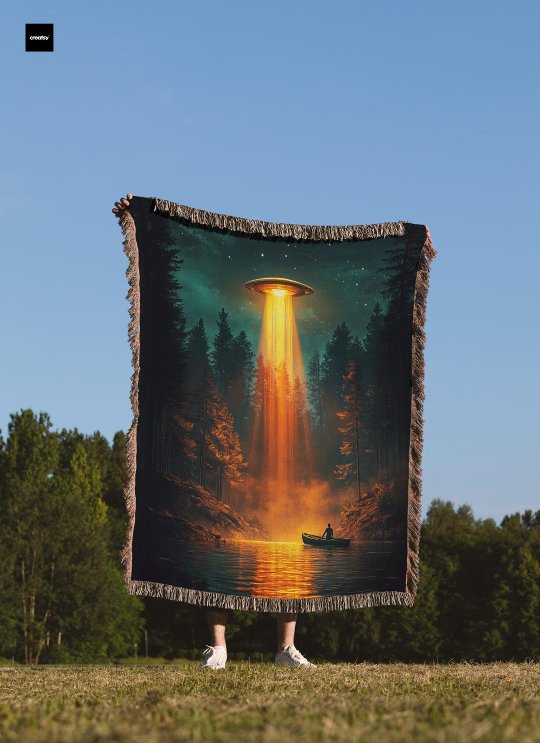UFO Blanket, Alien Abduction Blanket, Sci-fi Blanket, UFO Light Blanket ...