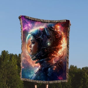 Astronaut Weltraum Decke, Sci-Fi Decke, Weltraum Abenteuer Decke, kosmische Decke für Zuhause, dekorative Astronaut Decke
