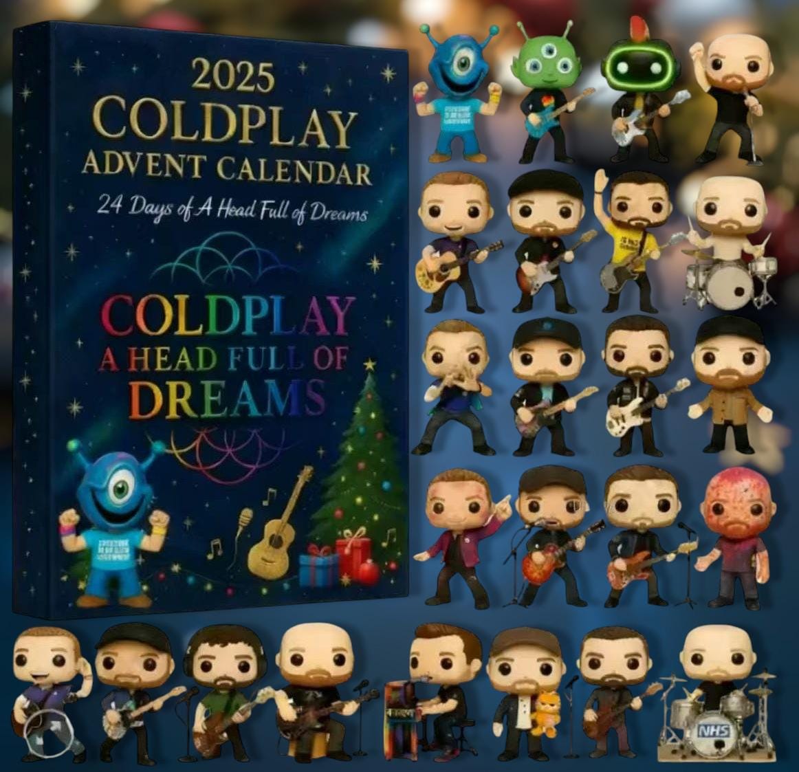 Discover Coldplay Advent Calendar 2025, Band Countdown Box, Feature Mini Figures, Gift for Music Lovers