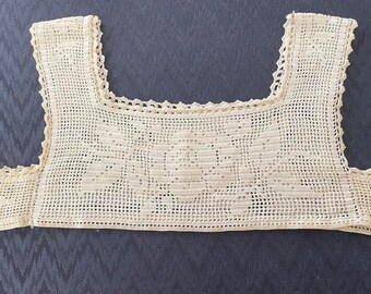 Vintage Lace Yoke Handmade Crocheted Chemise Camisole Upcycle