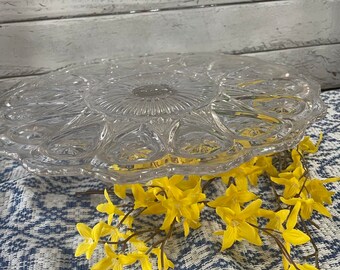 Antique Cake Stand Fostoria Early American Glass Louise