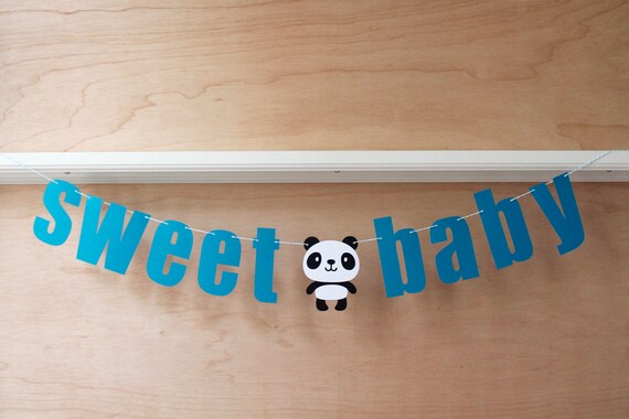 Baby Panda Banner Sweet Baby Custom Colors Nursery Etsy