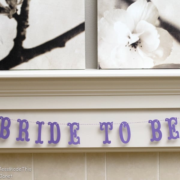 Bride to Be Banner - Custom Colors - Butterfly, Forest or Nature-Themed Bridal Shower, Wedding Decoration or Photo Prop