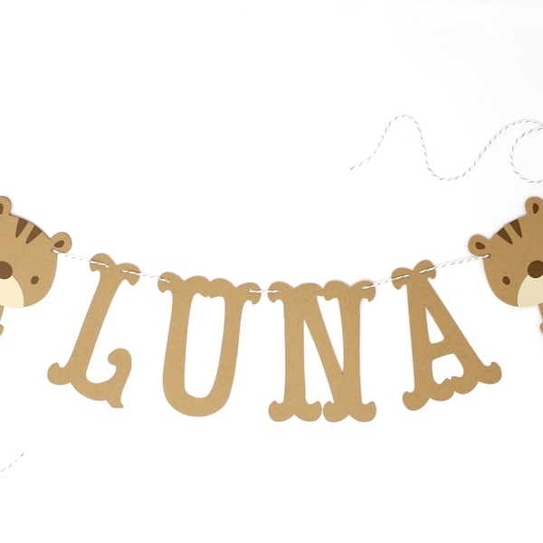 Squirrel Banner - Custom Name, Text, or Phrase - Forest Animal Decoration, Photo Prop, Birthday Party, Nursery, Bedroom Decor, Custom Colors