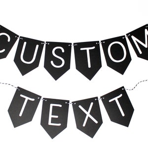Custom Banner Tall and Thin Style Font Custom Colors Personalized Words, Phrase, Text Shower, Party, Photo Prop, etc. Choice of Size image 1