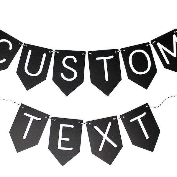 Custom Banner - Tall and Thin Style Font - Custom Colors - Personalized Words, Phrase, Text - Shower, Party, Photo Prop, etc. Choice of Size