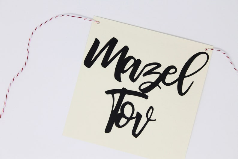 Mazel Tov Banner Gold & Blau - Bar Mitzvah Dekoration Für Jüdische Feste & Feiern