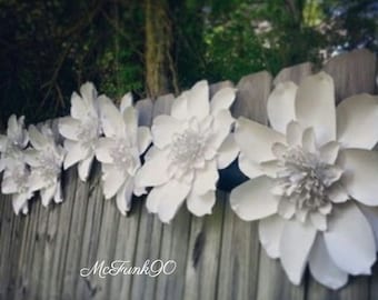 Weddings Large Handmade Paper Magnolia 10-18 Inch Flowers in The Color of Your Choice