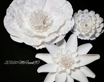 Weddings Large Paper Flowers in the colors of your choice