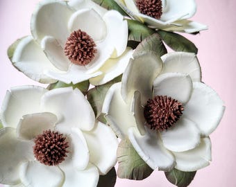 Paper Magnolias on Stems One Dozen Eco Friendly