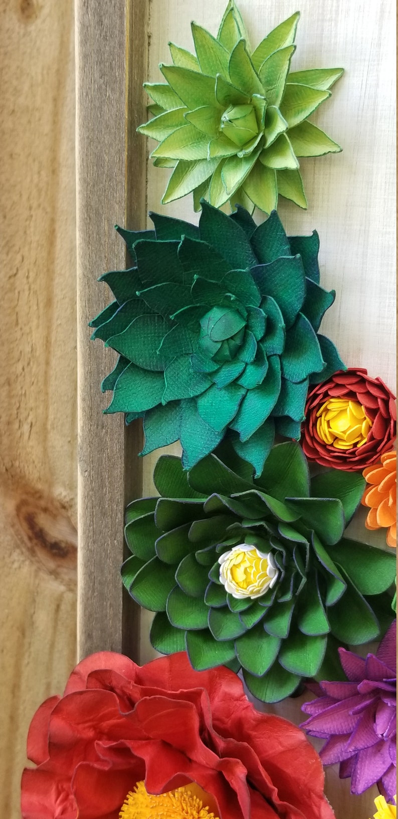 Custom Paper Flower Wall Art Anniversary Wedding Gift Office Etsy