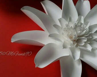 Large Paper Magnolia Flower: Handmade Wedding Backdrop, 18 Inch