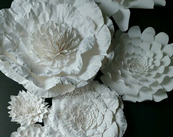 Weddings Large Paper Flowers in the Colors of Your Choice