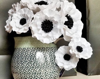 Paper Poppies on Stems Only Make your Bridal Bouquet or centerpieces