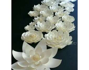 Weddings Large Paper Flowers in the Colors of Your Choice
