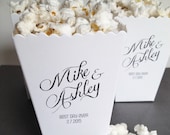 Mini Popcorn Box - Popcorn Wedding Personalized Favor Gift Box- Custom Printed Canva Mini Popcorn Box- Popcorn Favor Bar-Bar Mitzvah Favors