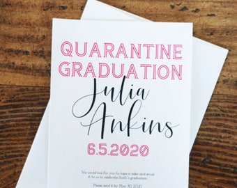 Graduation Announcement Card Download, Graduation Party Invite, Class of 2020, Graduation Drive By Invitation Card, High School or College