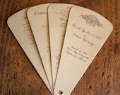 Rustic Wedding Fan Program - Wedding Ceremony Fan Program - Kraft Recycled Paper - Vineyard Wedding Stationery - Barn Wedding Program Fans