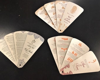 Indian Wedding Fan Program - Hindu Ceremony Fan Program - Ganesh Program - Muslim Punjabi Sikh Asian Nepali Pakistani Wedding - Canva Print