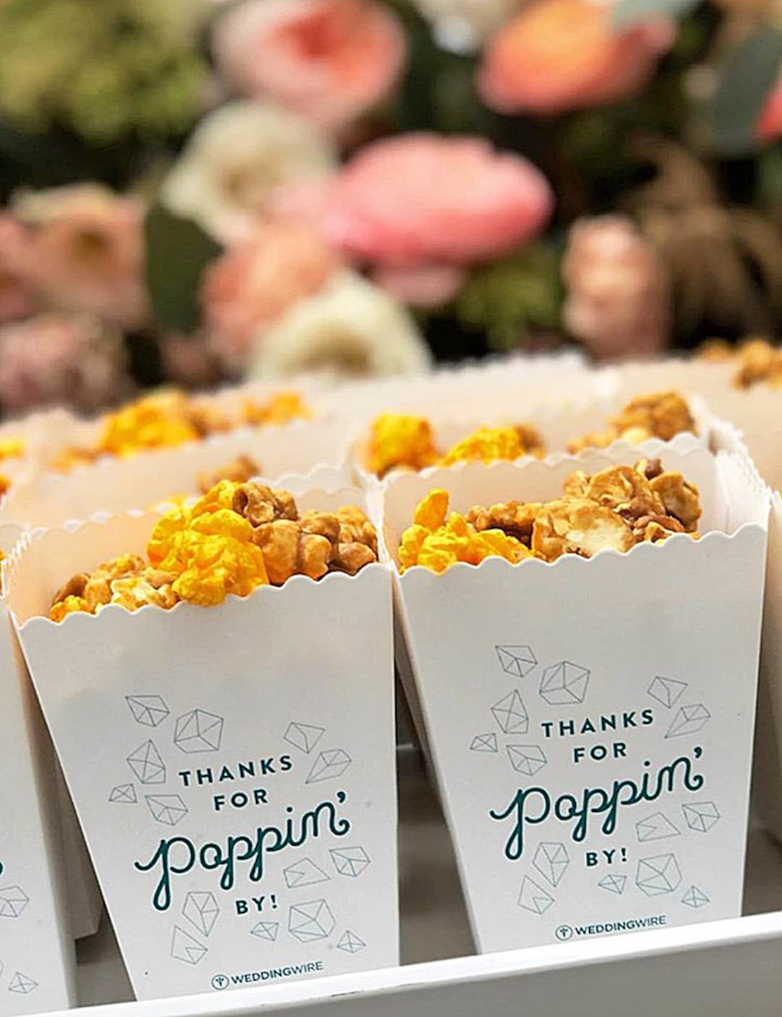 Mini Popcorn Box Popcorn Wedding Personalized Favor Gift Etsy