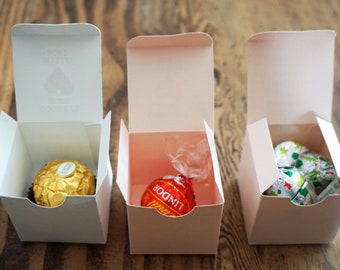 Wedding Favor Truffle Favor Gift Box- Custom Favor Box-Chocolate Candy Box-Personalized Gift Box-Jordan Almond Box - 1 3/4 x 1 3/4 x 1 3/4