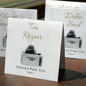 Chicago Wedding Place Card - Wedding Escort Cards - Seating Cards - Chicago Landmarks Wedding