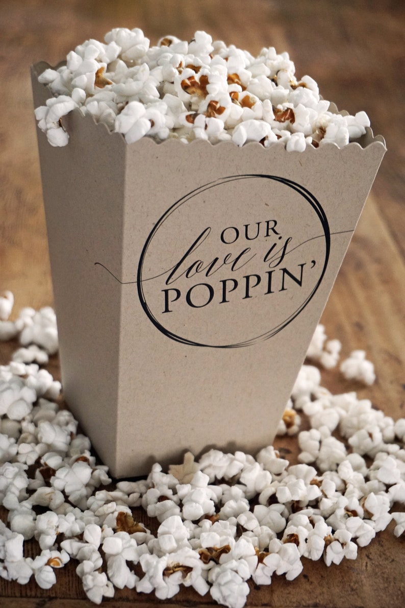 Small Popcorn Box Party Favor Wedding Popcorn Favor Etsy
