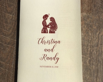 Indian Wedding Program - Hindu Wedding Icons Rituals Booklet Program - Indian Wedding Icons - Mehndi Wedding - Baraat Ceremony Program