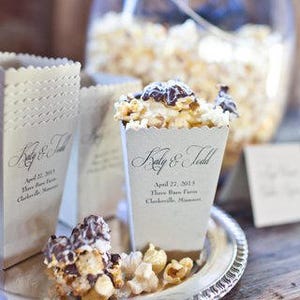 Tinder Wedding Favor Love at First Swipe Mini Popcorn Box Custom Printed Mini Popcorn Box Wedding Popcorn Bar Bridal Dessert Bar image 4