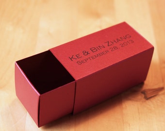 Custom Metallic Paper Favor Box - Jordan Almond Wedding Bonbon Box