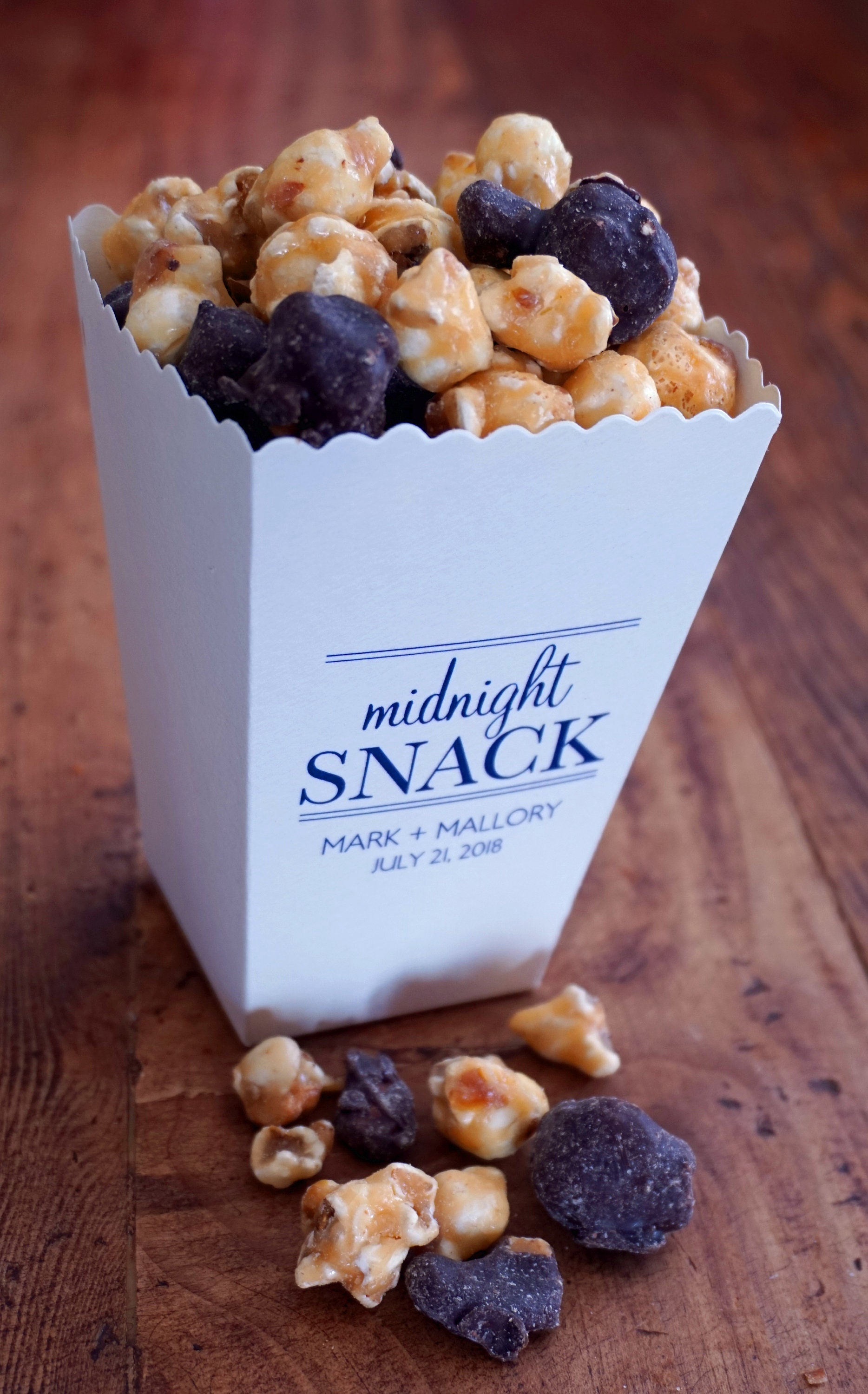 Midnight Snack Wedding Favor Box Mini Popcorn Box Wedding Etsy