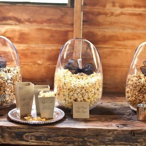 Rustic Wedding Favor Popcorn Box- Kraft Party Favor Bag -Personalized Mini Box-Custom Printed Eco-Friendly Recycled Box- Handmade Favor imagem 6