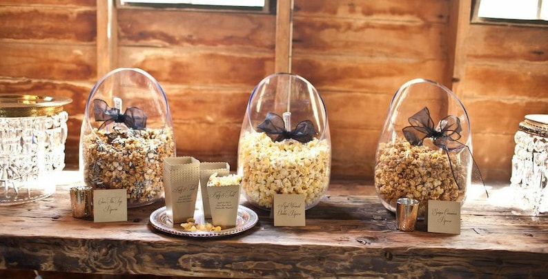 Rustic Wedding Favor Popcorn Box- Kraft Party Favor Bag -Personalized Mini Box-Custom Printed Eco-Friendly Recycled Box- Handmade Favor imagem 6