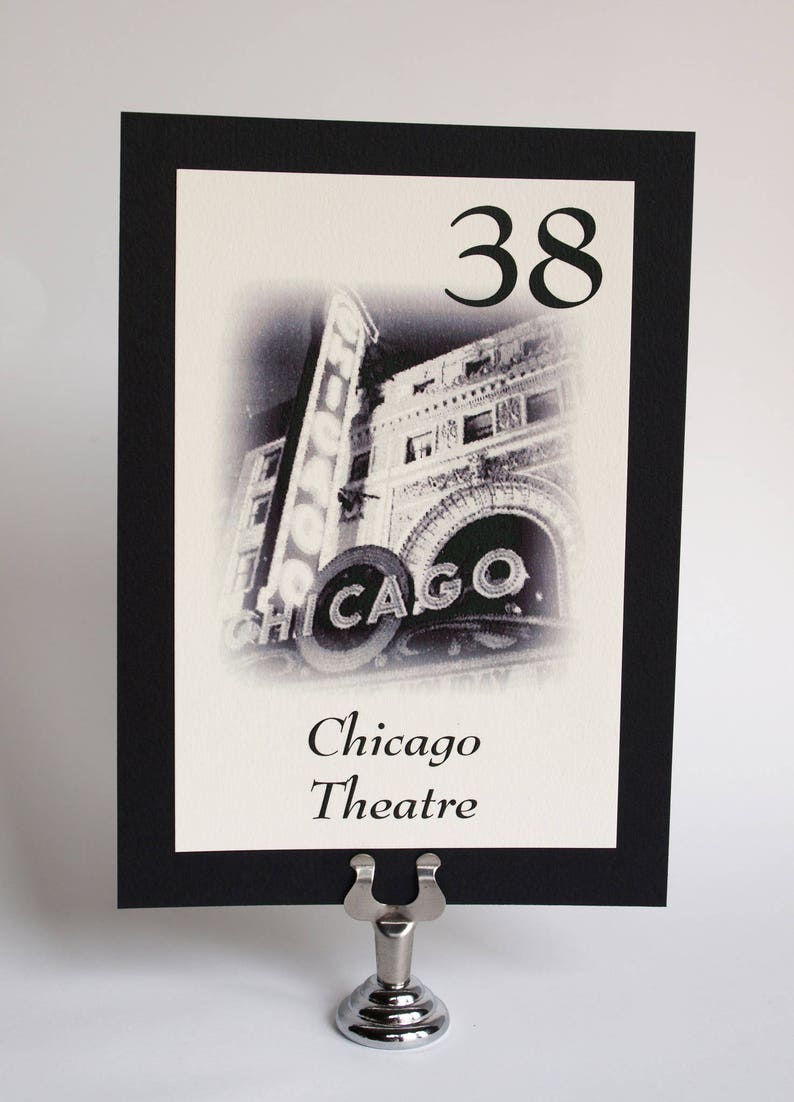 May include: Black and white photo of the Chicago Theatre with the number 38 printed above the image. The text "Chicago Theatre" is printed below the image.