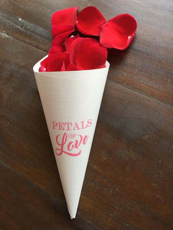 Wedding Rose Petal Cones Flower Cones Confetti Cone Etsy wedding-rose-petal-cones-flower-cones-confetti-cone-etsy