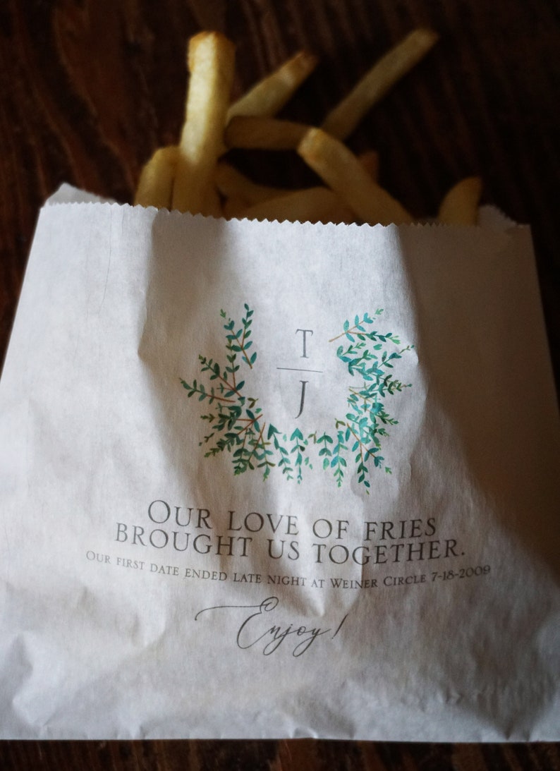 French Fry Party Bag Custom Printed Potato Chip Bagtortilla Etsy