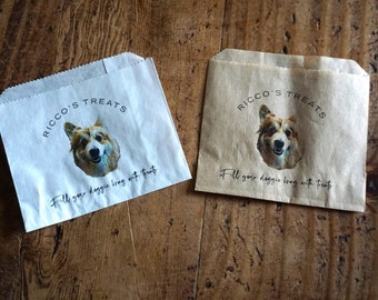 Doggie Favor Bag-Custom Printed-Bulk Favor Bag-Tortilla Chip Bag-Personalized Wedding Favor Bag-Party Favor Bag-Bar Mitzvah - 2 sizes