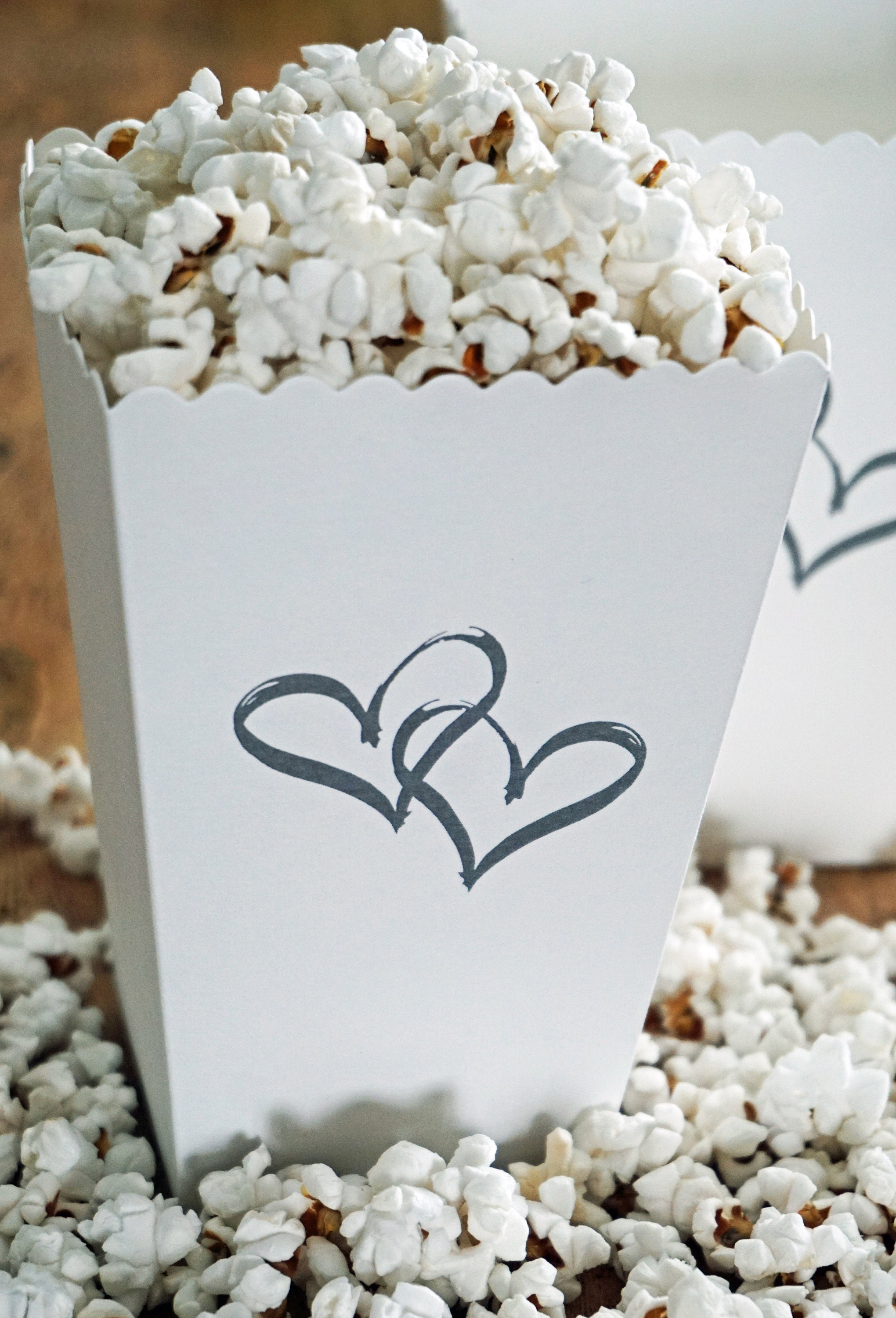 Small Popcorn Box Party Favor Wedding Popcorn Favor Etsy