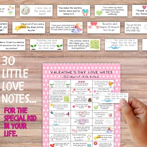 30 Reasons I Love You Mini Lunchbox Love Notes for Kids - DIY Printable Valentine Love Messages. Love You notes for every day of February.