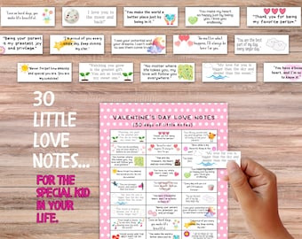 30 Reasons I Love You Mini Lunchbox Love Notes for Kids - DIY Printable Valentine Love Messages. Love You notes for every day of February.