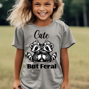 Racoon shirt,Cute But Feral shirt,feral kids shirt,feral kids shirt, Playful Animal Shirt, Kids Graphic Tee,Gift for Children,Birthday gift
