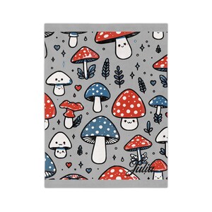 Manta de setas, manta de microfibra de terciopelo, acogedora decoración para el hogar, regalo para amantes de la naturaleza, manta para guardería, picnics, camping, decoración de habitaciones.