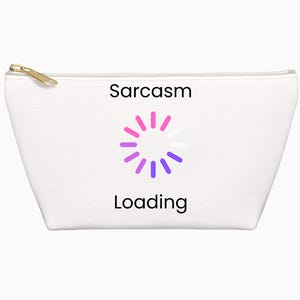 Sarcasm Loading Pouch: Y2K Computer Accessory Bag | storage | Makeup organizer