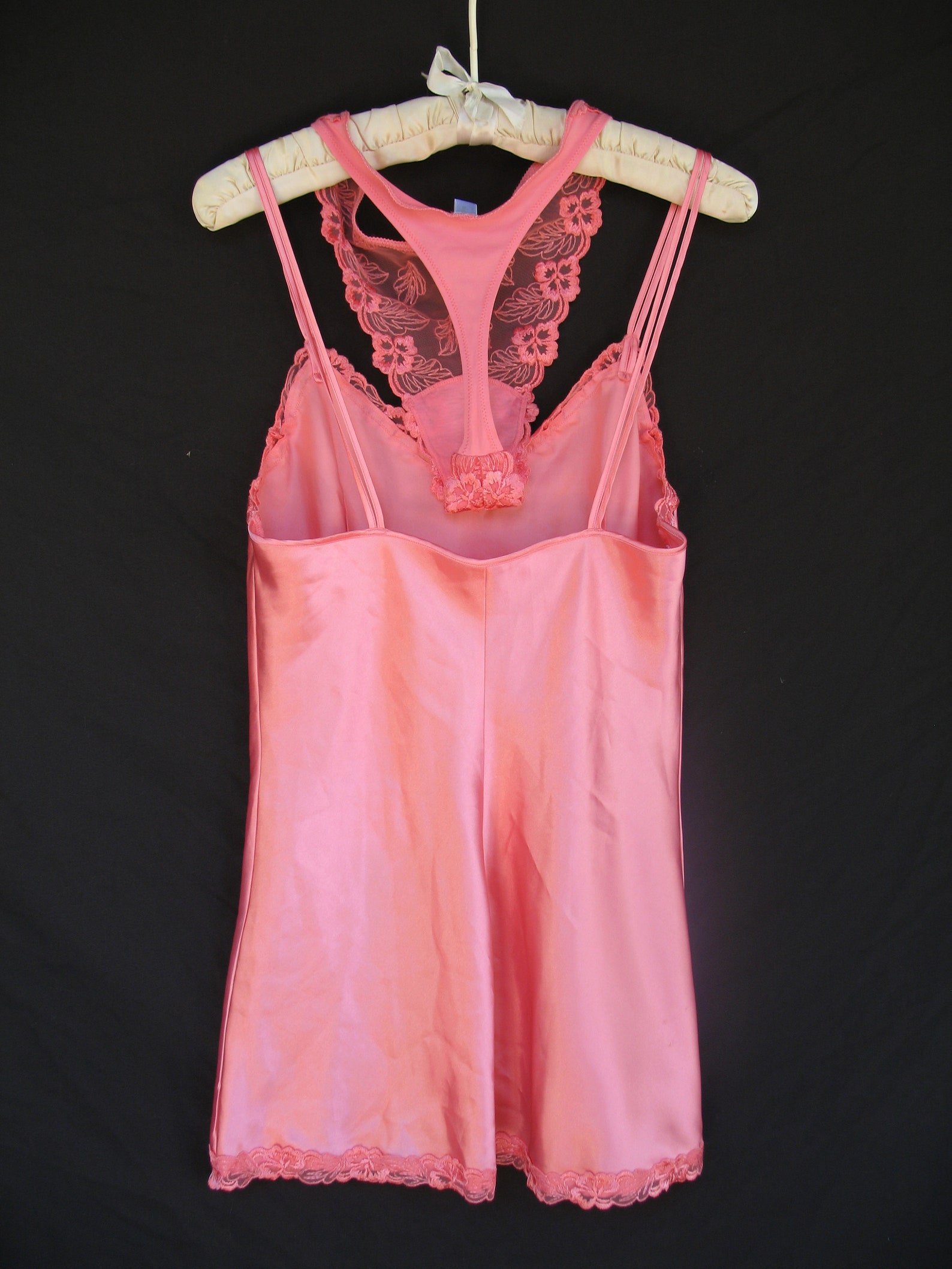 1990's Malizia LA PERLA Pink Coral Babydoll & Thong Pantie | Etsy