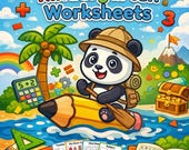 Preschool Kindergarten Worksheets Printable Activity Pack, Alphabet Tracing Pages, Math Workbook PDF, Homeschool Ages 3-6 Kids