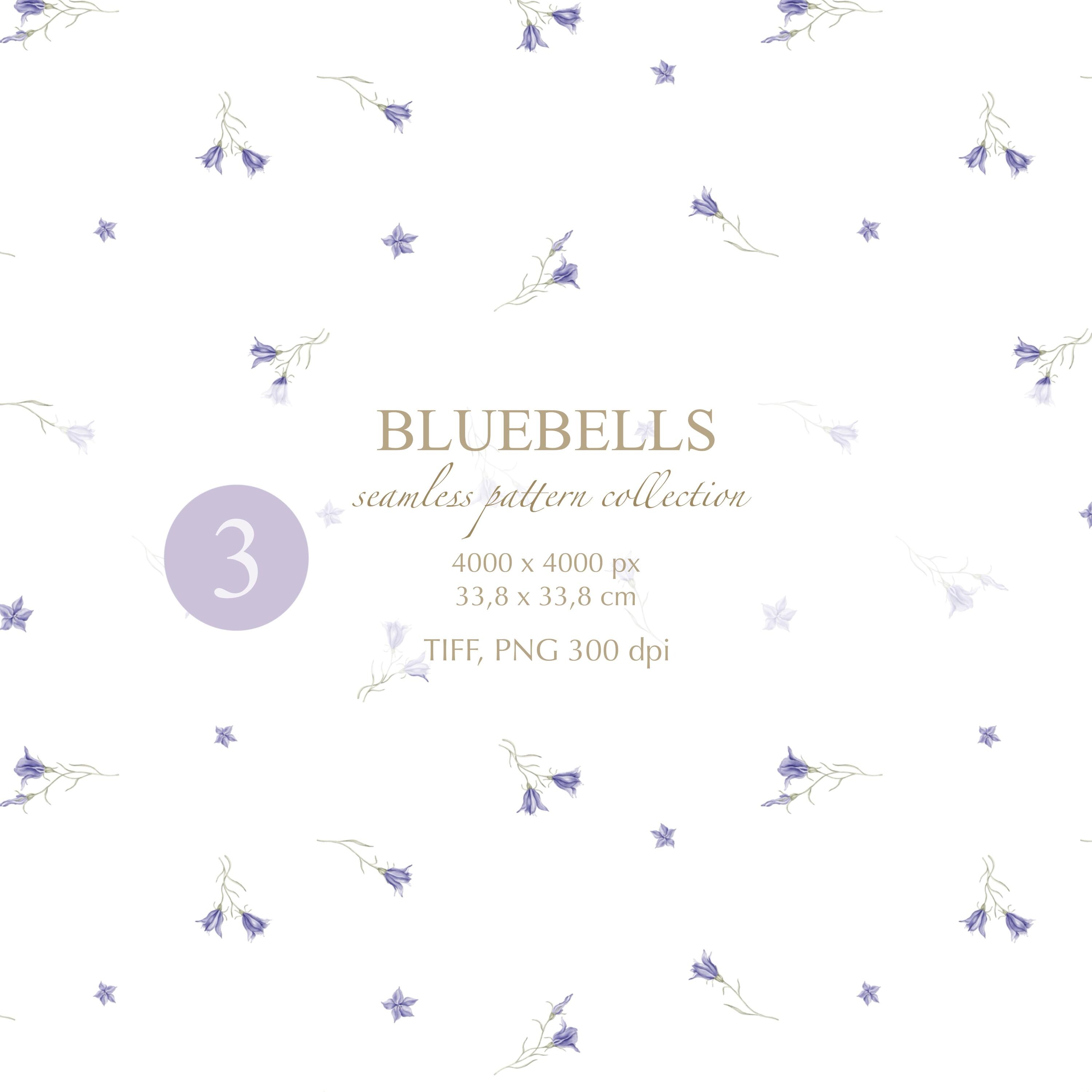 Seamless Floral Pattern Vintage Blue Flowers Nursery Wallpaper Design ...