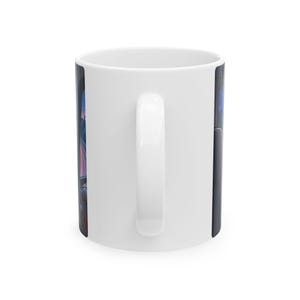 Meow Driving Cat Truck Driver White Ceramic mug | Feline Express Heavy Hauler Big Rig Cup (11 oz, 15 oz) image 9