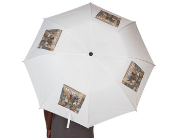 Hello, Awesome Cats #2 Semi-Automatic Foldable Umbrella, Our Adventure Rain Buddy