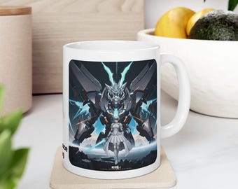 Sentience Rising Sci-Fi Robots #8 White Ceramic Mug | Sci-Fi NeoSentinel Uprising