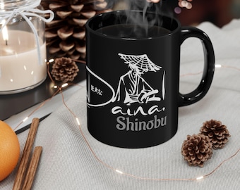 Personalizable Name #21 Custom Kyo Daina Journeys Black Ceramic Mug (11oz, 15oz) for All Occasions, Way of The Warrior Ninja Samurai Cup